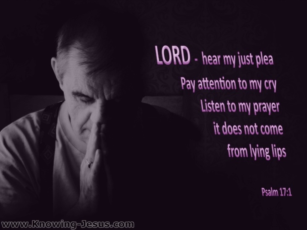 Psalm 17:1 Lord Hear My Plea (purple)